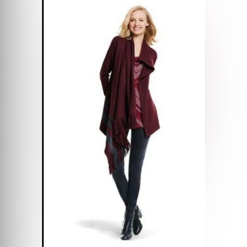 Cabi Fringe Wrap Cardigan 3002 Small